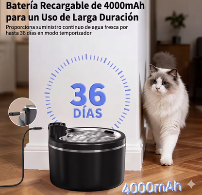 Bebedero Inteligente Inalámbrico en Acero Inoxidable (3L)